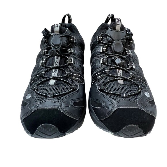 Dr Comfort Mens Orthopedic Shoes Size 10 W DRC Performance 7611 Black Mesh - Picture 1 of 10